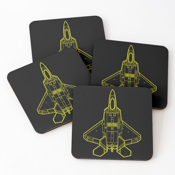 Item preview, Lockheed Martin F-22 Raptor - Yellow Lines designed and sold by FighterStyle.
