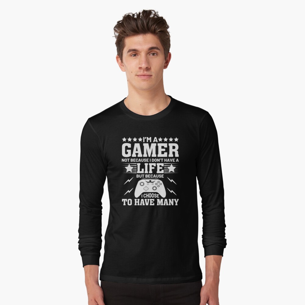 Premium Vector  I am a gamer not because i don't have a life but