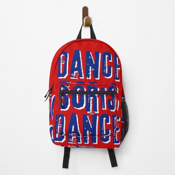 Item preview, Quote mocking Boris Johnson: «Dance, Boris, Dance». Bright red blue print. designed and sold by fowons.