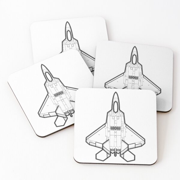 Item preview, Lockheed Martin F-22 Raptor - Black Lines designed and sold by FighterStyle.