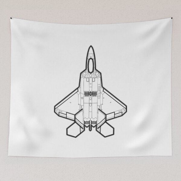 Item preview, Lockheed Martin F-22 Raptor - Black Lines designed and sold by FighterStyle.