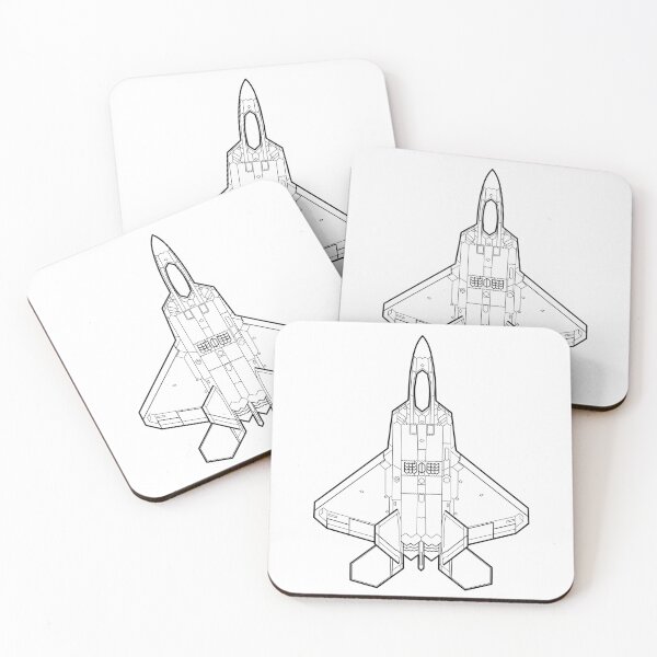 Item preview, Lockheed Martin F-22 Raptor - Black Lines designed and sold by FighterStyle.