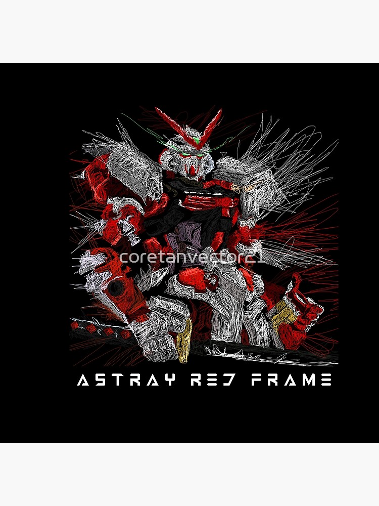 Astray Red Frame on Scribble | Poster