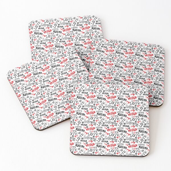 Item preview, With Love Valentine Pattern designed and sold by PixelGrafiks.