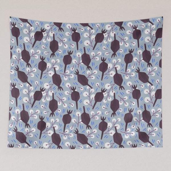 Item preview, Rose hip on blue designed and sold by NataKutyavina.