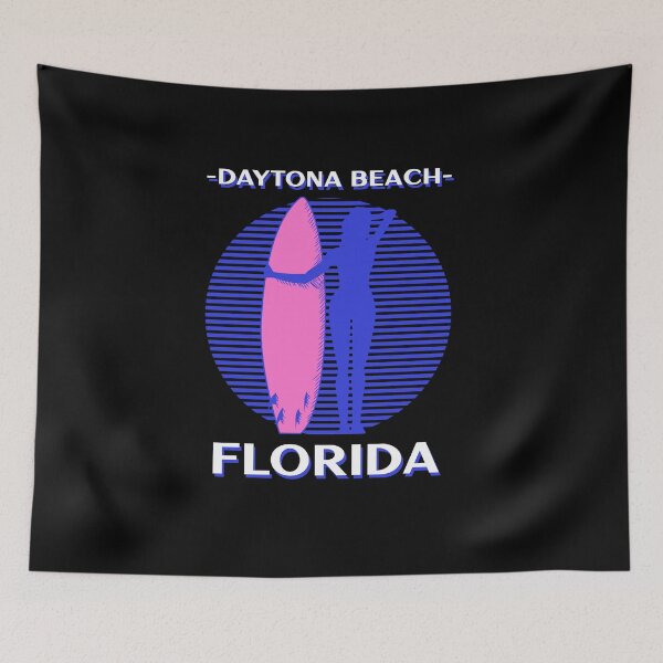 Item preview, Daytona Beach  Florida USA  Retro Sunset Girl  Surfer designed and sold by Samsdesignshop.