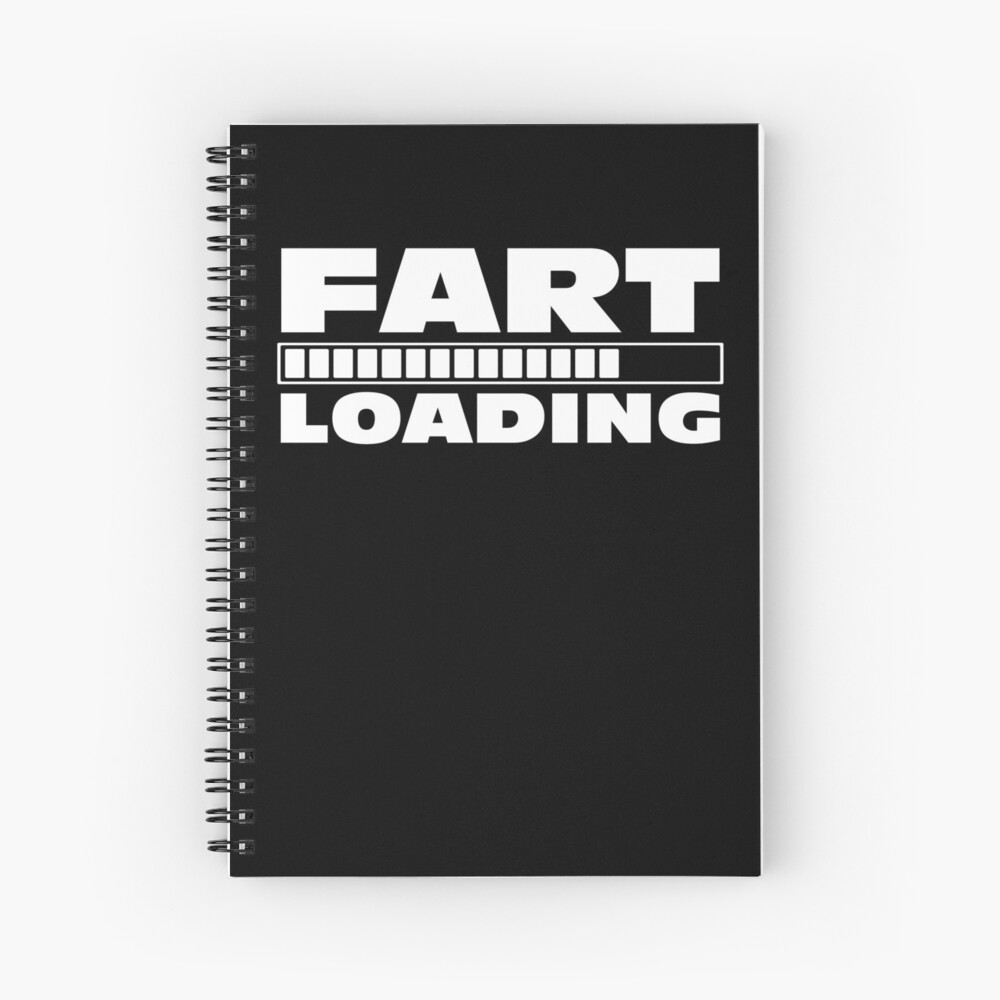 "Funny Fart Loading Dad Joke Stinky Gag Farting Joke" Spiral Notebook