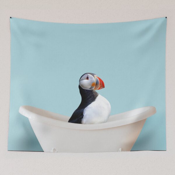 Item preview, Playing Puffin in bathtub designed and sold by ESCAPZ.