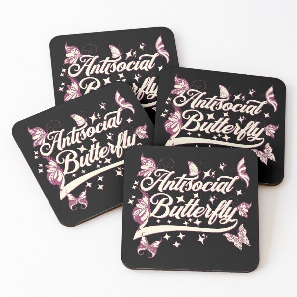 Item preview, Antisocial Butterfly Funny Introvert Joke designed and sold by EmmiFoxDesigns.