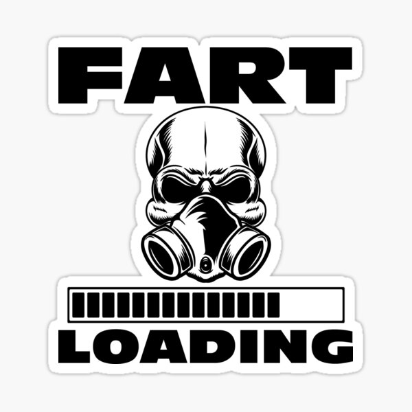 "Funny Fart Loading Dad Joke Stinky Gag Farting Joke" Sticker by JasKei