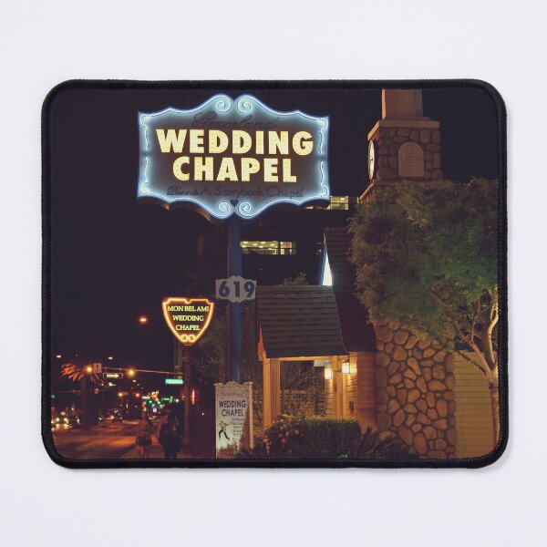 Item preview, Wedding chapel in Las Vegas at night | Neon sign | Travel Photography designed and sold by CarolinaReina.