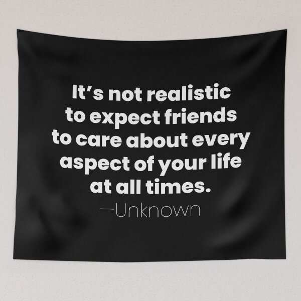 Item preview, To Expect Friends to Care, Unknown Introvert Quote designed and sold by MariosNydras.