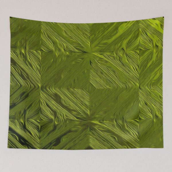 Item preview, Metallic Moss Green Checkered Rhombi designed and sold by fatenanwar.