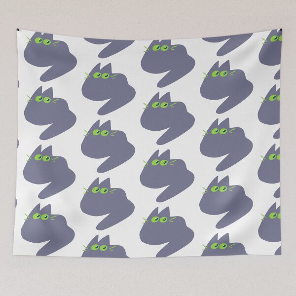 Item preview, More Russian Blue Cat Grey With Green Eyes designed and sold by MiscibilityArt.