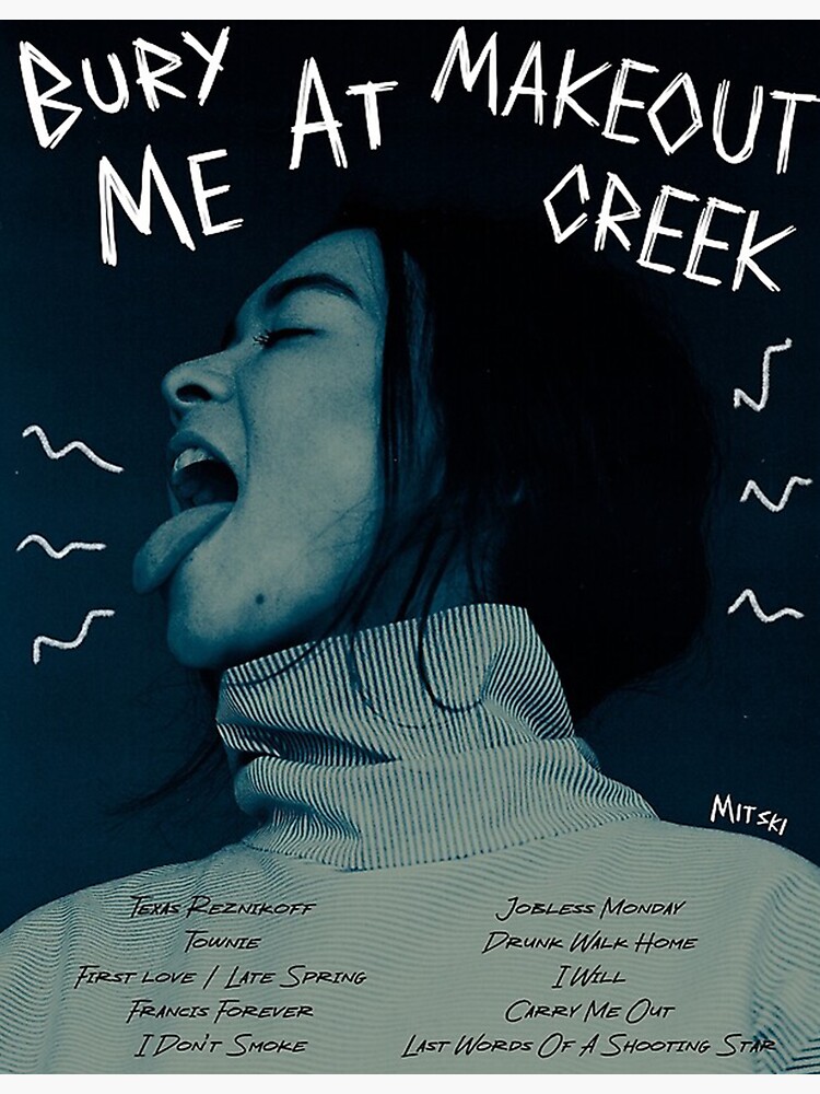 "Makeout Creek// Mitski Poster poster" Sticker by johndunning | Redbubble