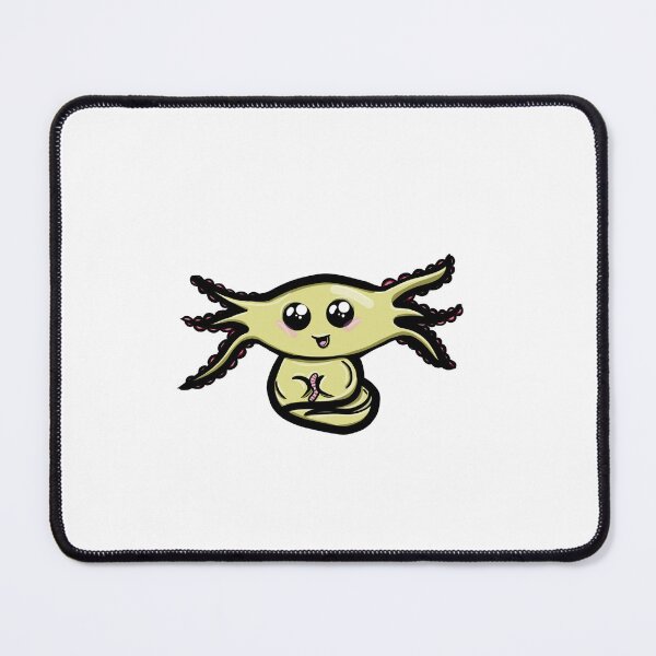 Item preview, Cute Happy Yellow Axolotl with Worm designed and sold by JulesNeerg.