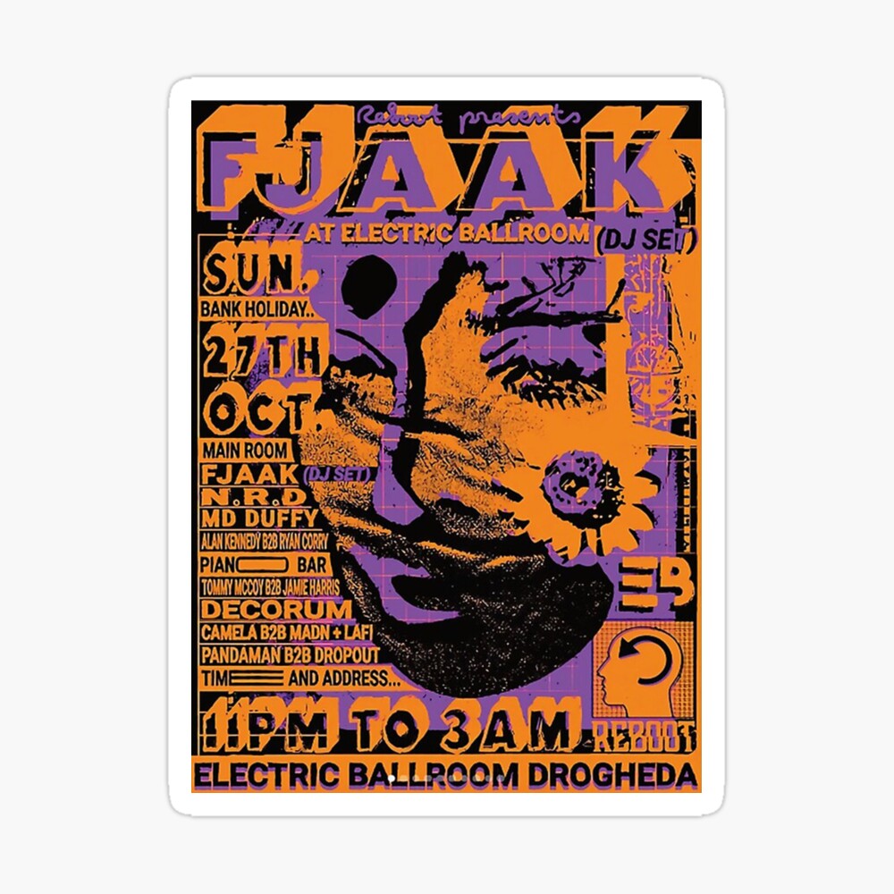 verdrietig Ass Bruin 27 TH OCT FJAAK Rave Poster" Poster for Sale by johndunning | Redbubble