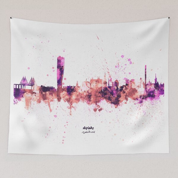 Item preview, Malmo Sweden Skyline designed and sold by ArtPrints.
