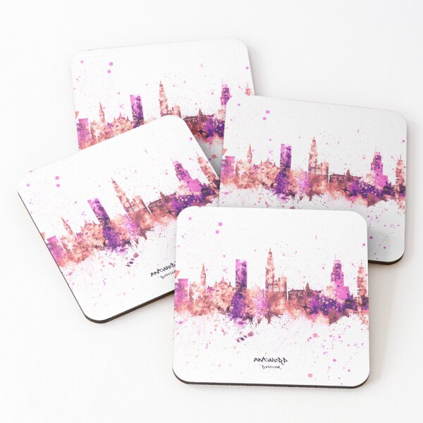 Item preview, Antwerp Belgium Skyline designed and sold by ArtPrints.