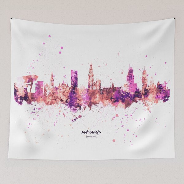 Item preview, Antwerp Belgium Skyline designed and sold by ArtPrints.