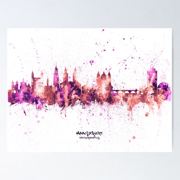 Item preview, Maastricht The Netherlands Skyline designed and sold by ArtPrints.