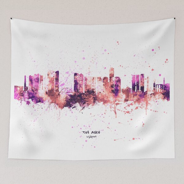 Item preview, Tel Aviv Israel Skyline designed and sold by ArtPrints.
