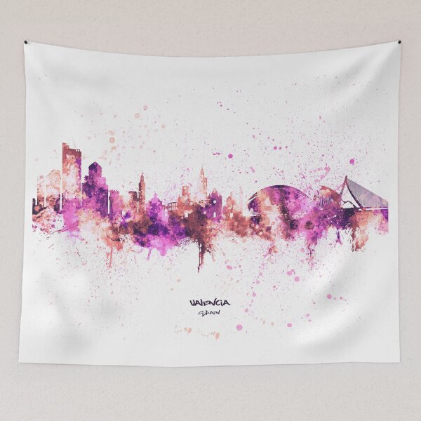 Item preview, Valencia Spain Skyline designed and sold by ArtPrints.