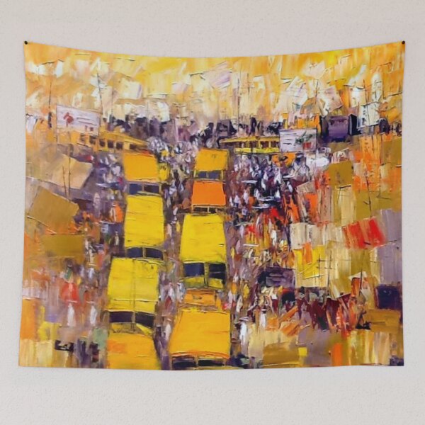 Item preview, Yellow impression of our market designed and sold by Adeodunfaart.