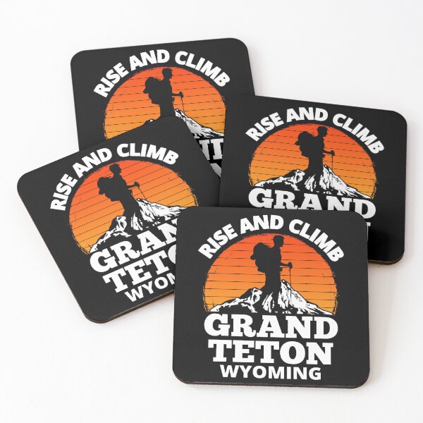 Item preview, Rise And Climb Grand Teton Wyoming Vintage Mountain Climbing designed and sold by RGRamsey.