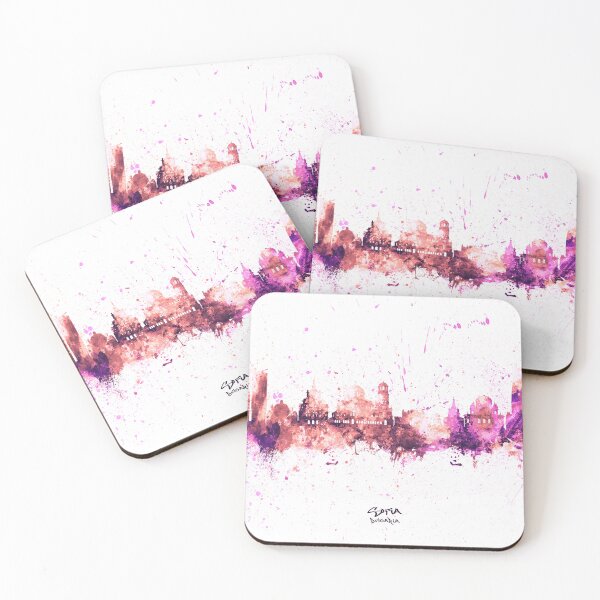Item preview, Sofia Bulgaria Skyline designed and sold by ArtPrints.