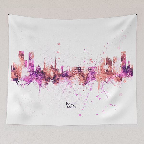 Item preview, Beirut Lebanon Skyline designed and sold by ArtPrints.