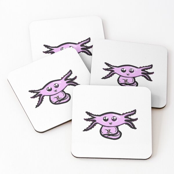 Item preview, Happy Pink Axolotl with Worm designed and sold by JulesNeerg.