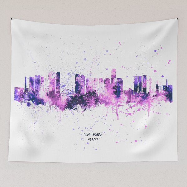 Item preview, Tel Aviv Israel Skyline designed and sold by ArtPrints.