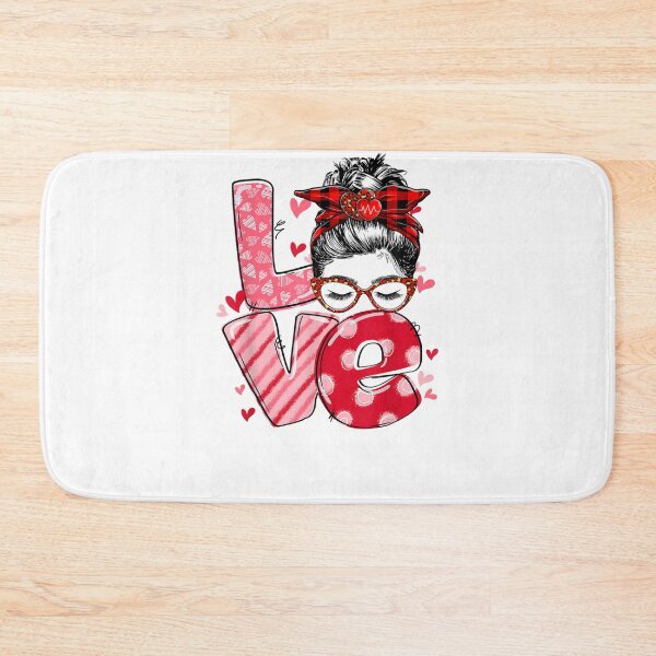 Item preview, Nurse Valentines Day With Love N Messy Bun Hair RN NICU  designed and sold by manzee.