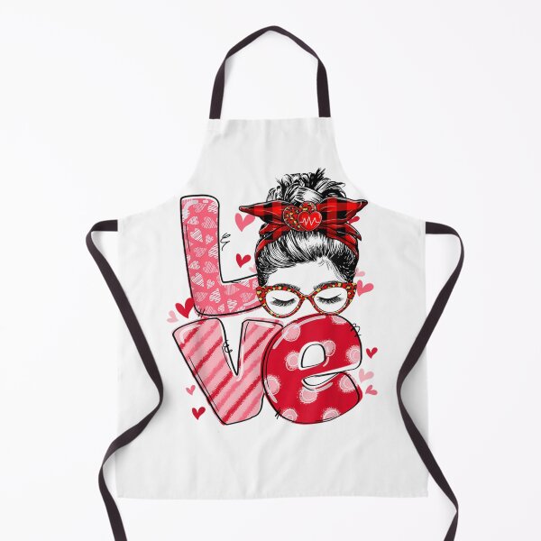 Item preview, Nurse Valentines Day With Love N Messy Bun Hair RN NICU designed and sold by manzee.