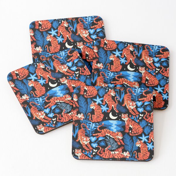 Item preview, Year of the Water Tiger - Midnight Blue Jungle designed and sold by TigaTiga.