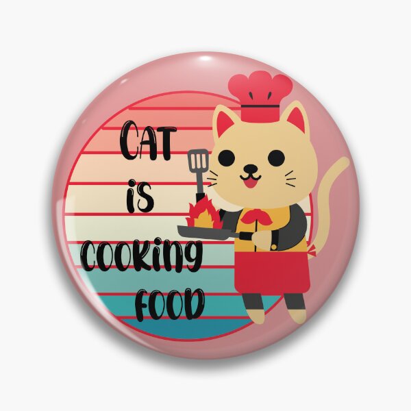 Item preview, Cat is Cooking Food - Funny cat cooking food - Cat lover - Cat cooking - Vintage  - cat love designed and sold by designerpriti.
