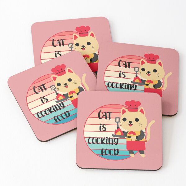 Item preview, Cat is Cooking Food - Funny cat cooking food - Cat lover - Cat cooking - Vintage  - cat love designed and sold by designerpriti.