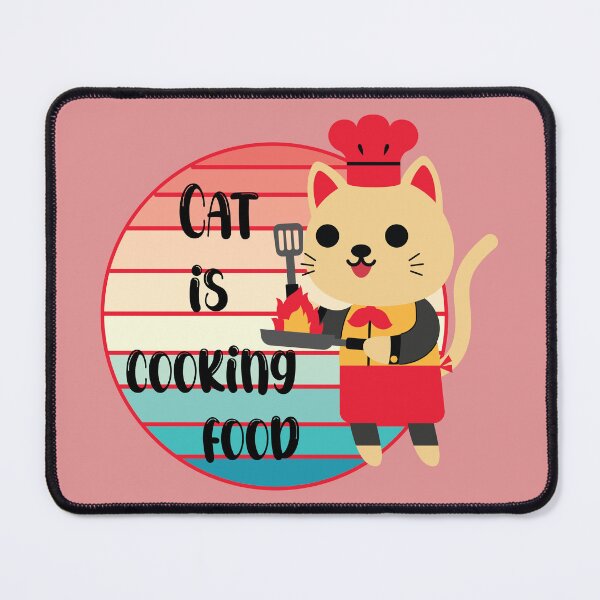 Item preview, Cat is Cooking Food - Funny cat cooking food - Cat lover - Cat cooking - Vintage - cat love designed and sold by designerpriti.