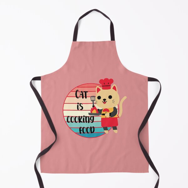 Item preview, Cat is Cooking Food - Funny cat cooking food - Cat lover - Cat cooking - Vintage - cat love designed and sold by designerpriti.