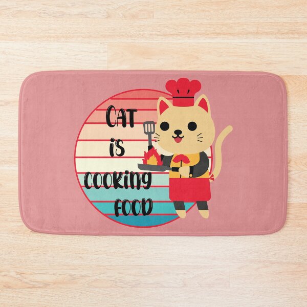 Item preview, Cat is Cooking Food - Funny cat cooking food - Cat lover - Cat cooking - Vintage  - cat love designed and sold by designerpriti.