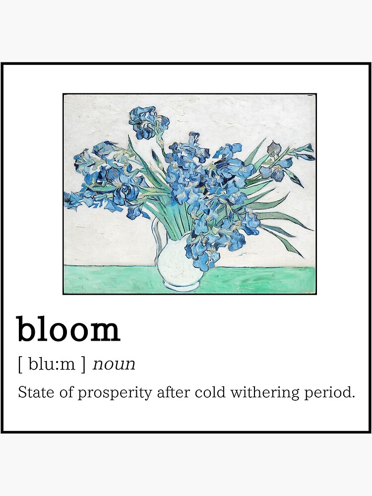 "Fine Art Dictionary Bloom (Van Gogh "Irises")" Poster by UncleJeong Redbubble