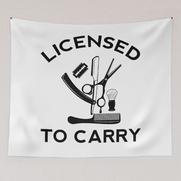 Item preview, Licensed to Carry Barber Hairdresser designed and sold by Blok45.
