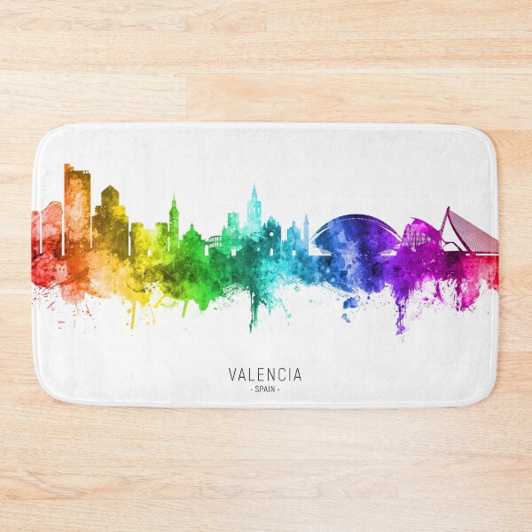 Item preview, Valencia Spain Skyline designed and sold by ArtPrints.