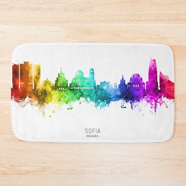Item preview, Sofia Bulgaria Skyline designed and sold by ArtPrints.