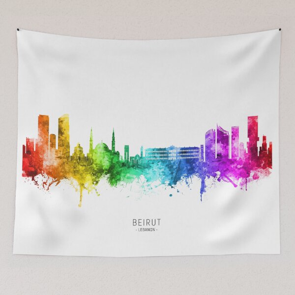 Item preview, Beirut Lebanon Skyline designed and sold by ArtPrints.