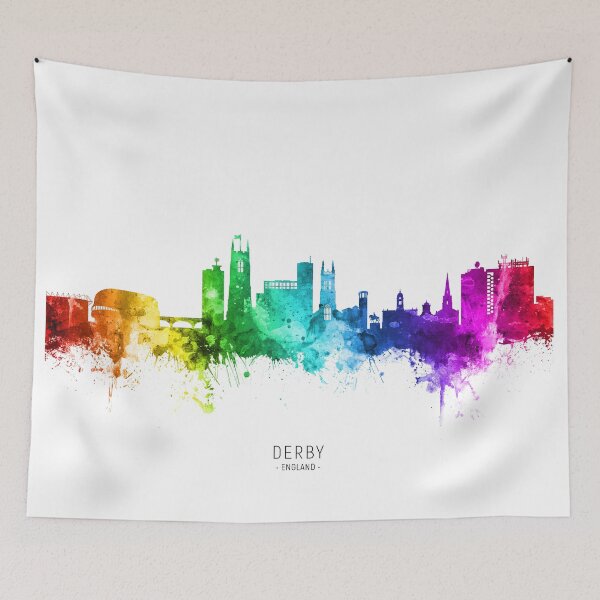 Artikelvorschau, Derby England Skyline entworfen und verkauft von ArtPrints.