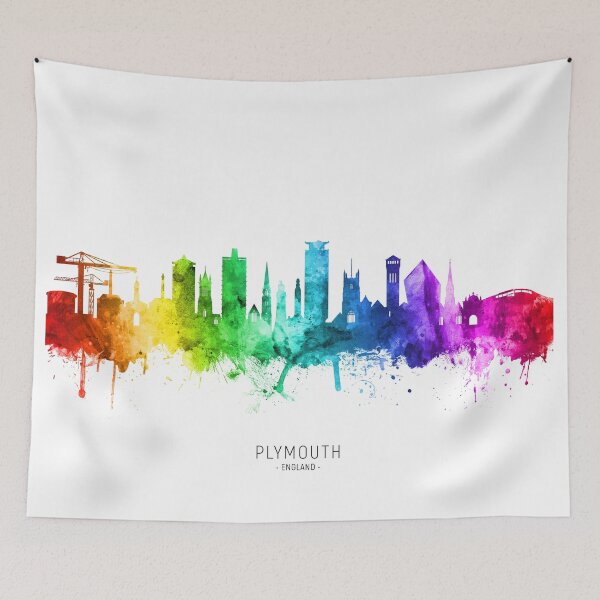 Item preview, Plymouth England Skyline designed and sold by ArtPrints.