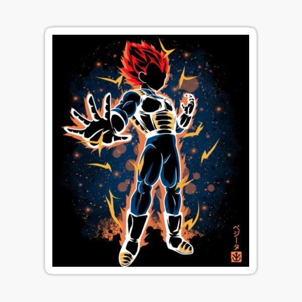STICKER POSTER MANGA DRAGON BALL Z VEGETA WARRIOR GUERRIER SAYAN/SAYAJIN CLOUD 