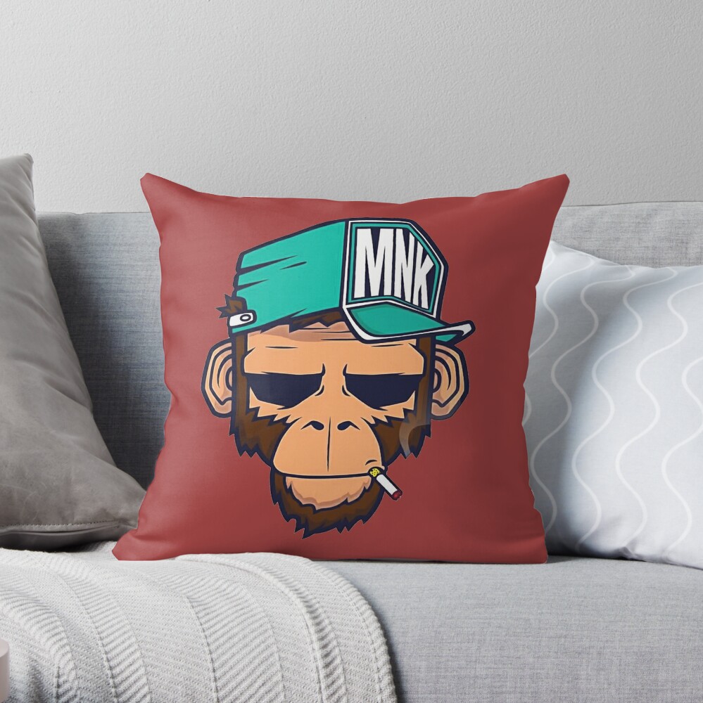 monkey throw pillow